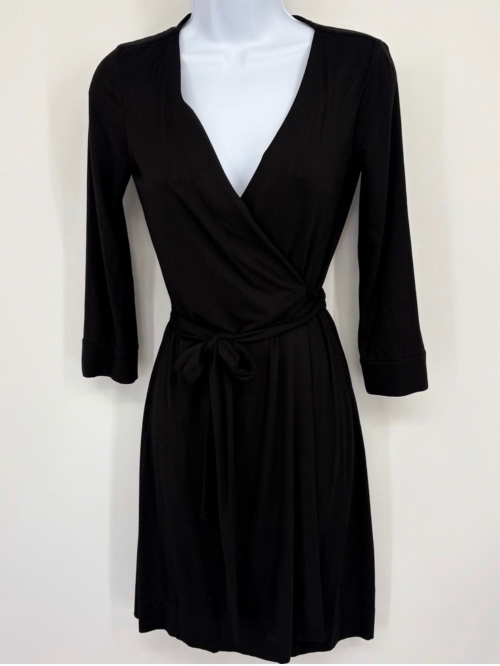 Diane Von Furstenberg Black Wrap Dress | Small
